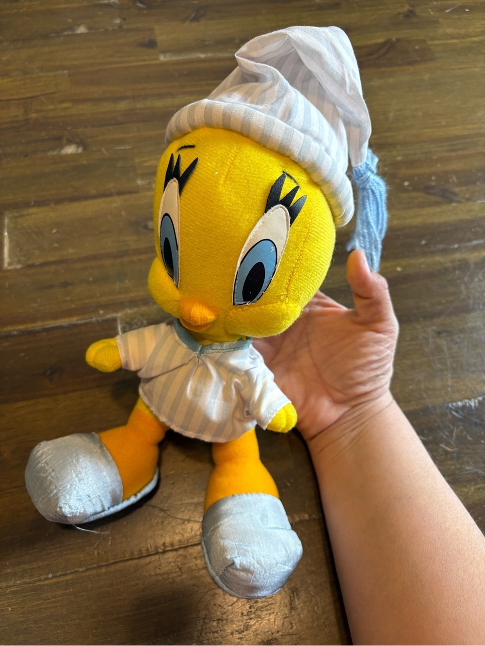 Vintage Looney Tunes Tweety Bird Plush Ace Night Pajamas Bedtime Toy Y2K 90’s